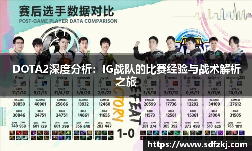 DOTA2深度分析:IG战队的比赛经验与战术解析之旅